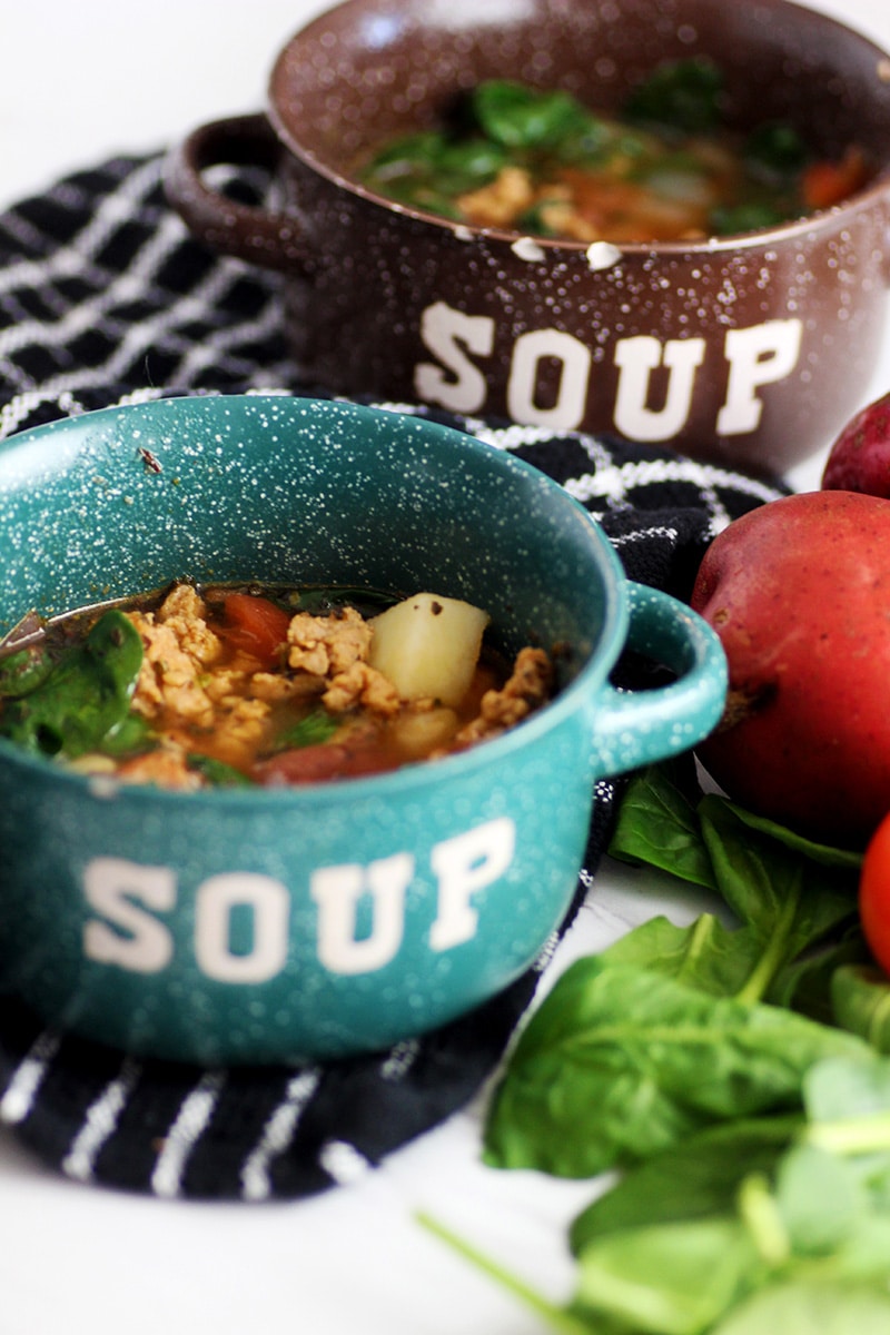 soup in soup bowl