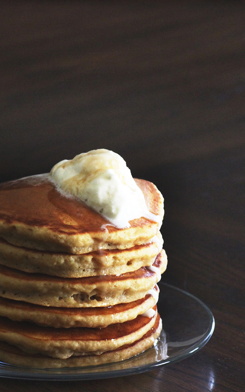 buttery fluffy sweet potato pancakes