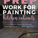preparing to paint kitchen cabinets