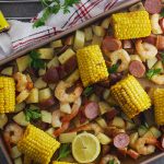 Sheet Pan Shrimp Boil made with Old Bay