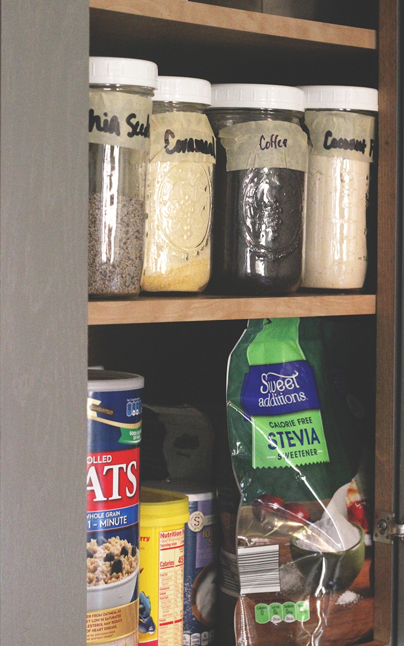 dry goods in cabinet