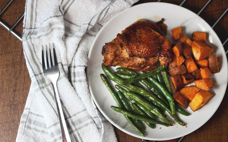 chicken sweet potatoes green beans