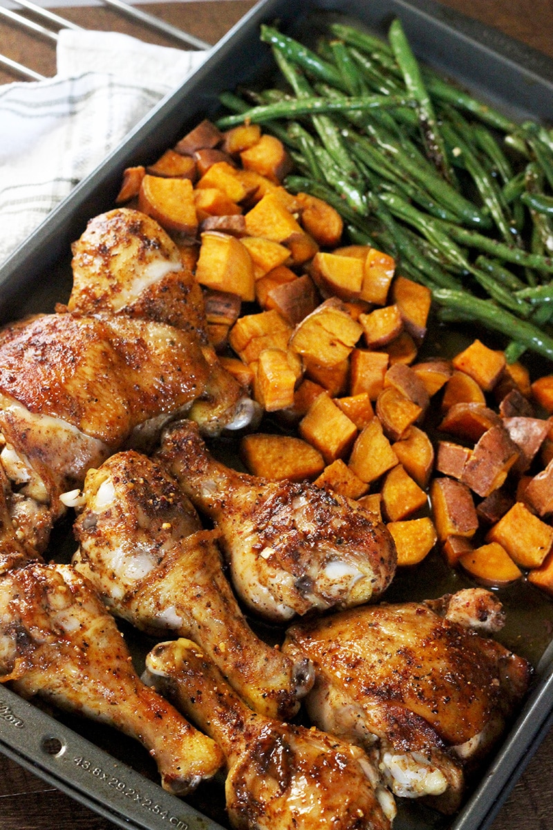 chicken sweet potatoes and green beans