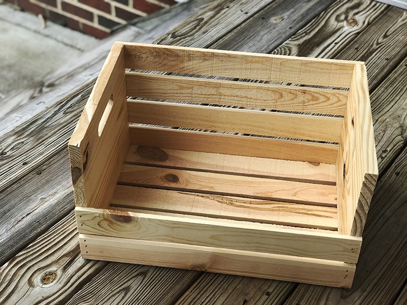 wood crate for dog bed