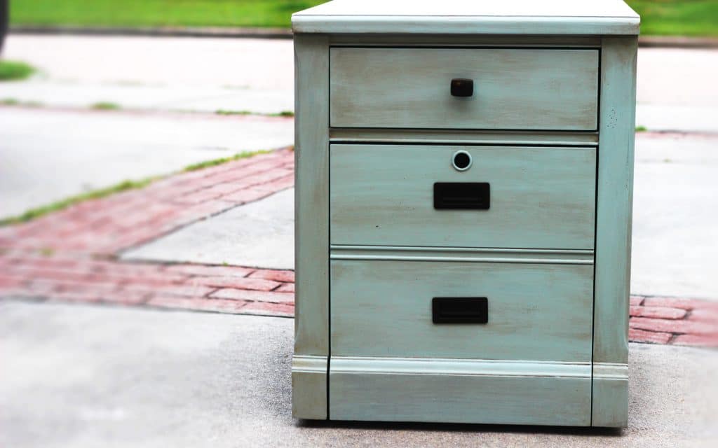 upcycled file cabinet