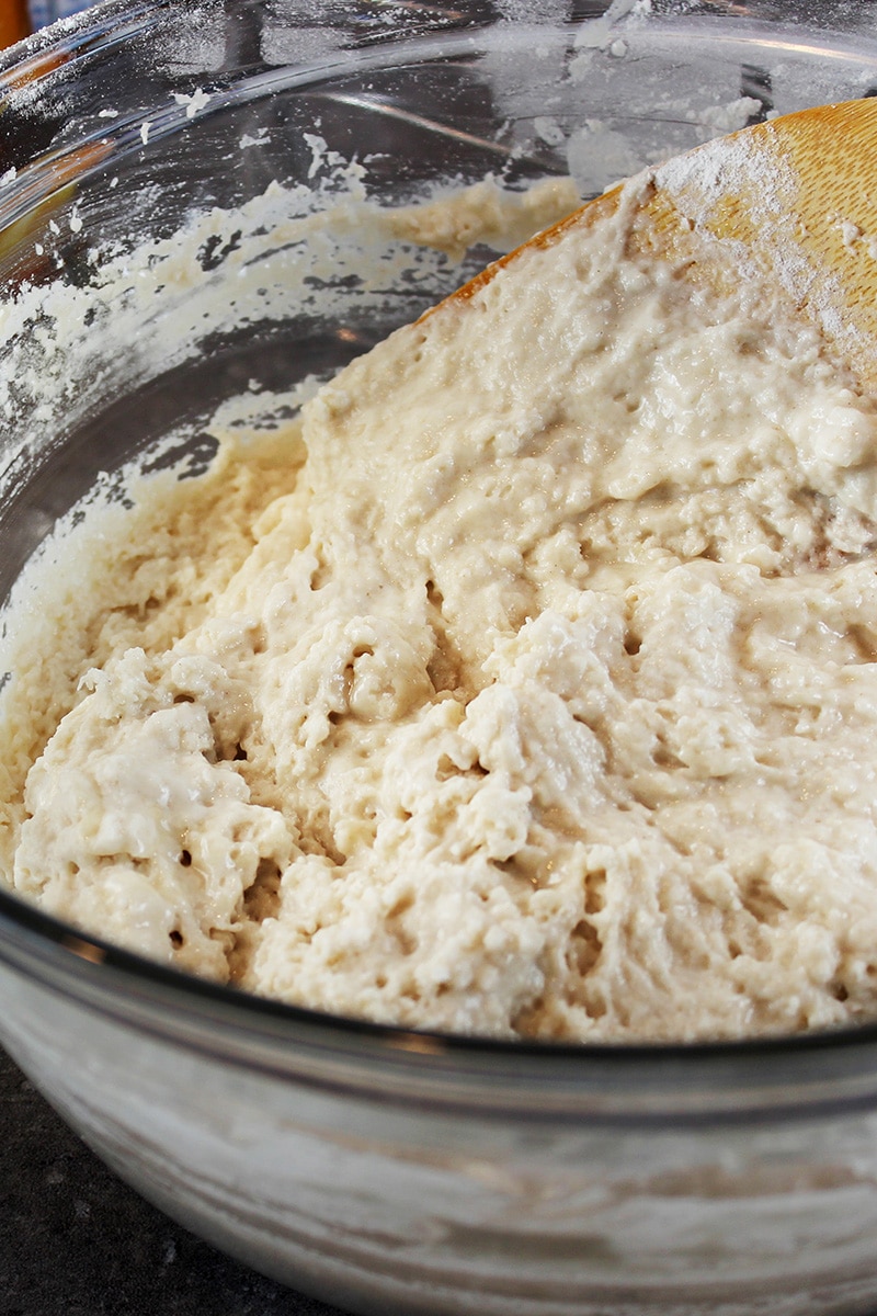 sticky butter biscuit dough