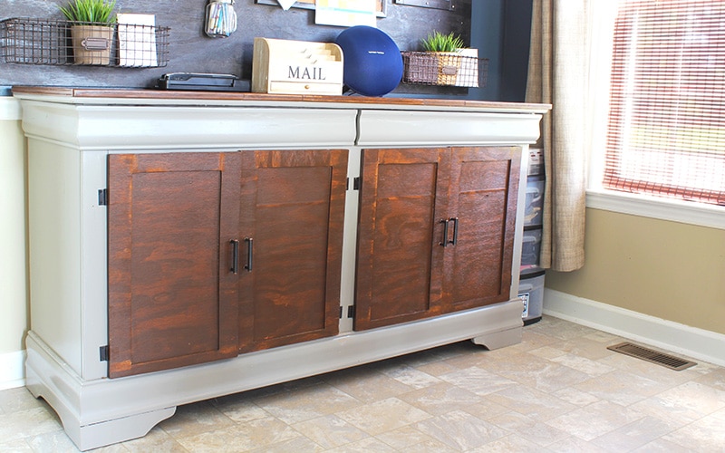 upcycle dresser into dining room