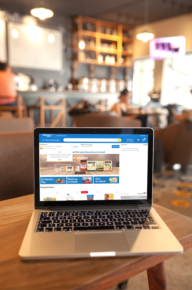 walmart grocery order on computer