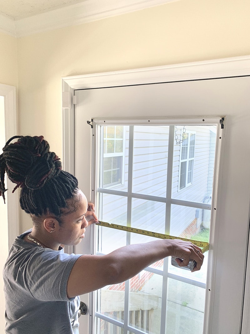 measuring the window before application