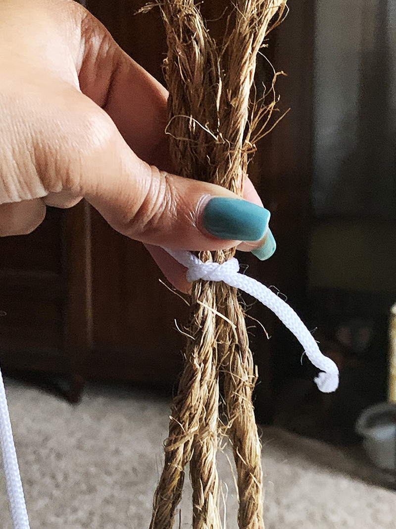 ropes for finishing hanging fern pots