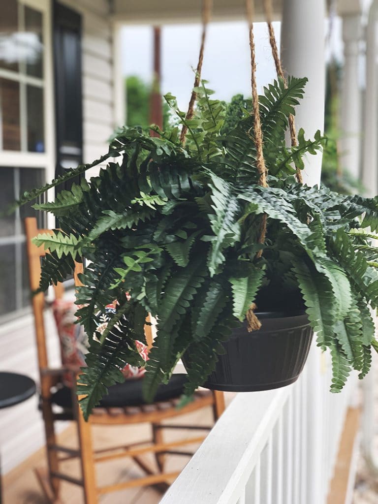 How To Make Realistic Fake Boston Fern Hanging Baskets For Under $20