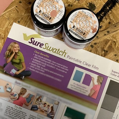 SureSwatch and Behr paint samples