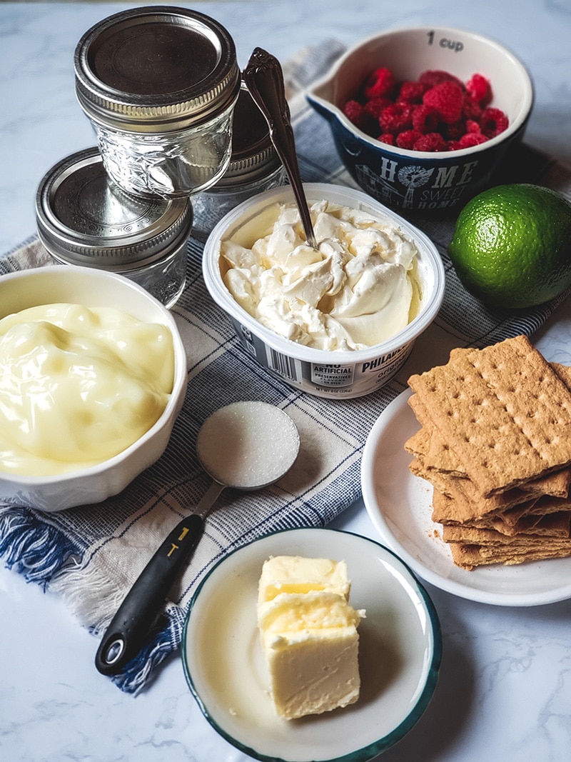 ingredients for lime no bake cheesecake