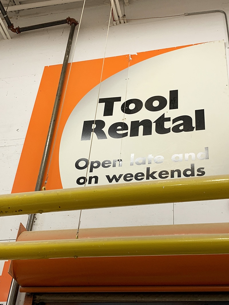 renting power tools at home depot