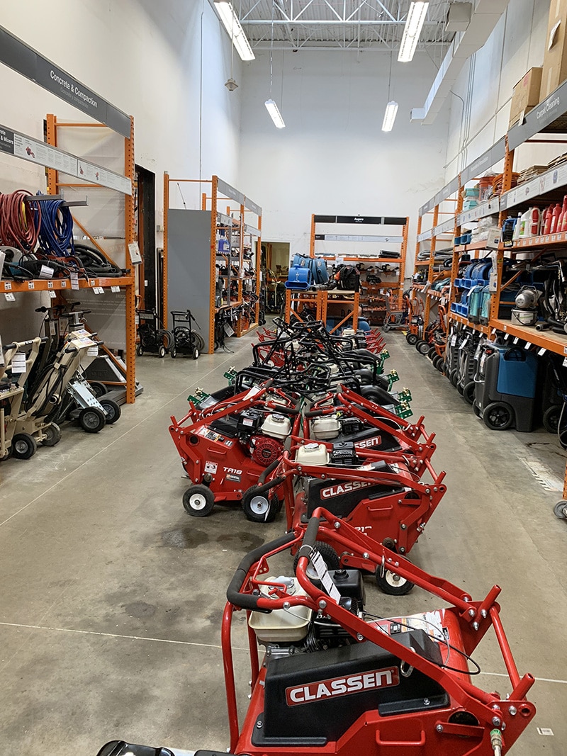 home depot tool rental room