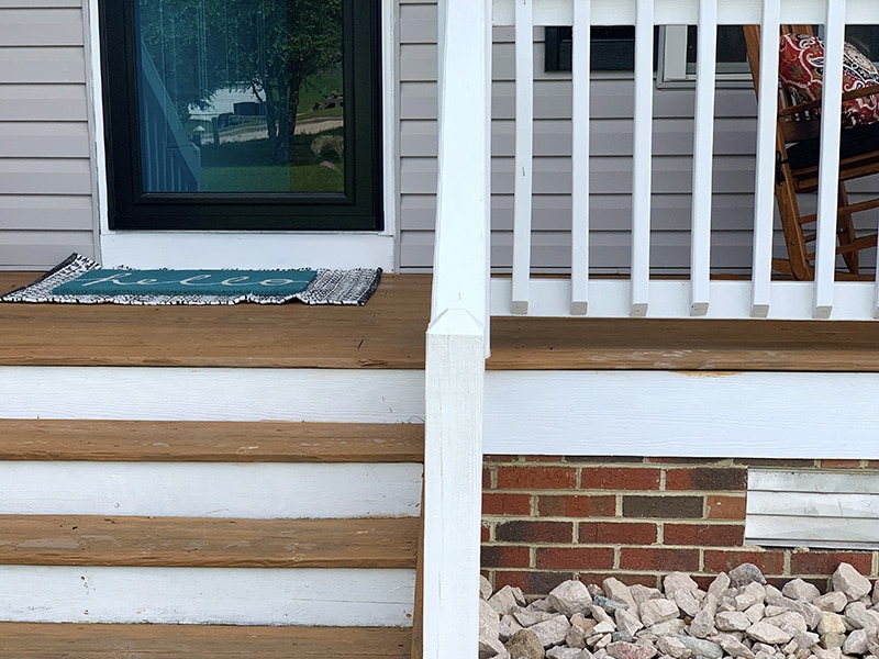 waterproofed and stained porch