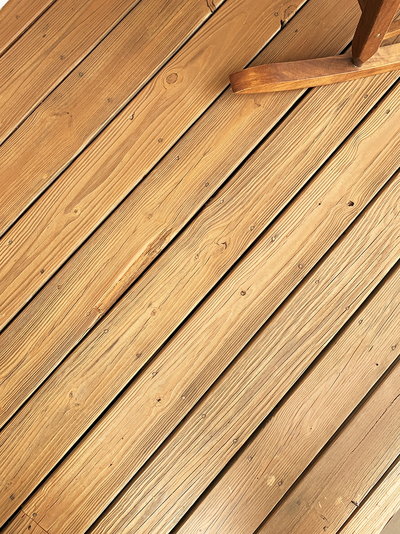 waterproofed stained porch