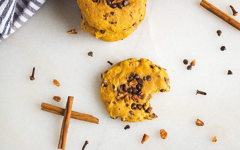 Super Easy Pumpkin Cookies Recipe with Chocolate Chips