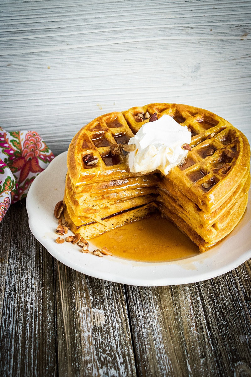 delicious pumpkin waffles