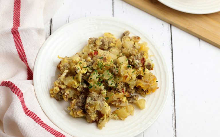 sausage scramble on a plate