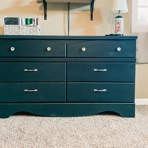upcycled dresser with decoart chalky finish paint