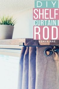 How To Make A Simple And Easy Diy Curtain Rod Shelf Combo