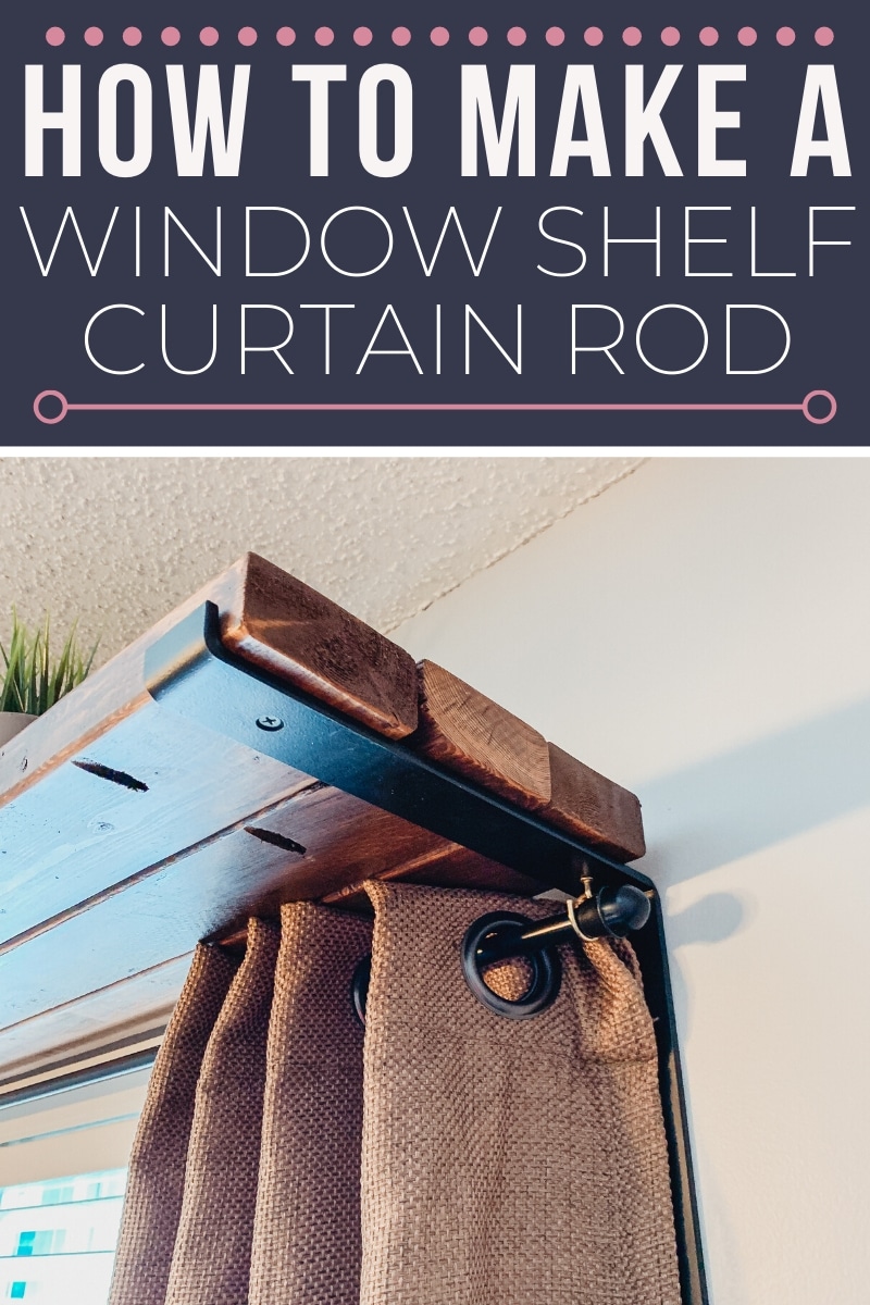 how to make a window shelf curtain rod