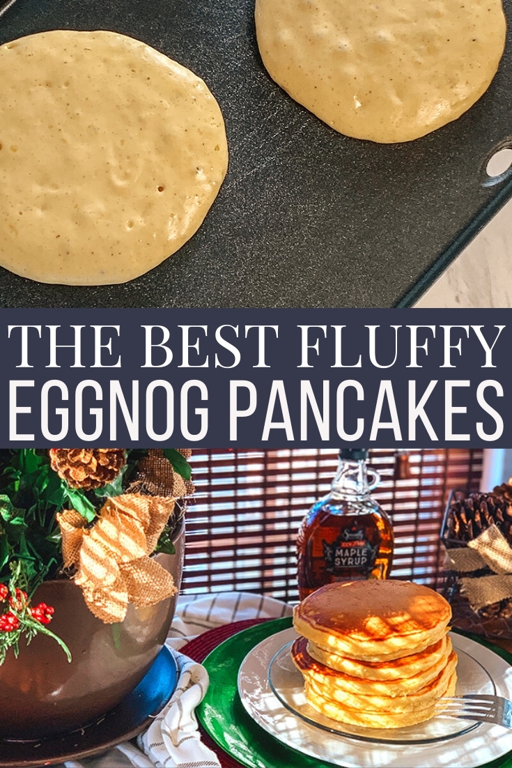 the best fluffy eggnog pancakes