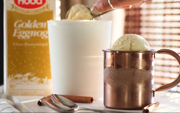 simple and easy eggnog ice cream