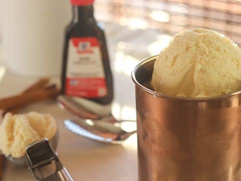eggnog ice cream in a mug