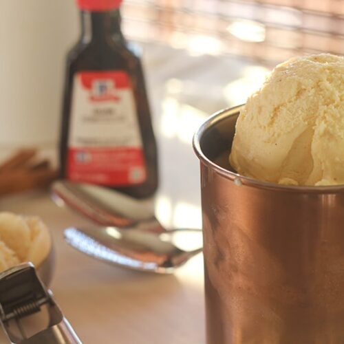 quick and easy eggnog ice cream 4 | Kenya Rae eggnog ice cream in a mug