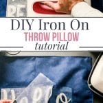 DIY Iron On Throw Pillow tutorial