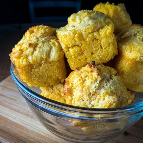 bowl of sweet potato biscuits