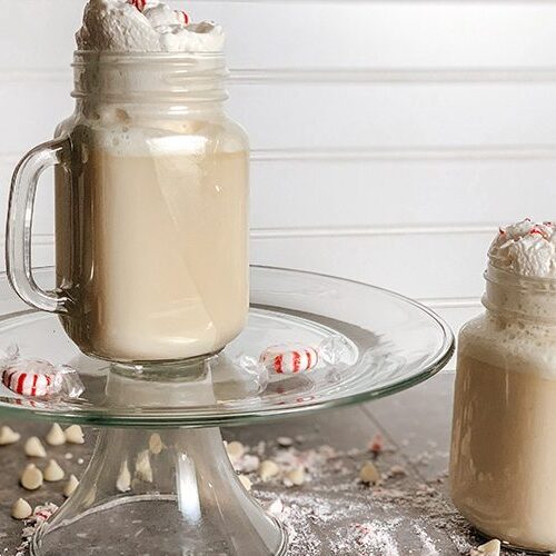 peppermint white hot chocolate