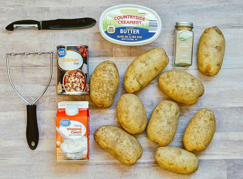 ingredients for crock pot mashed potatoes