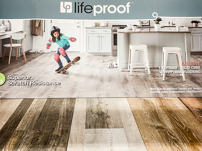 LifeProof floor display in Home Depot