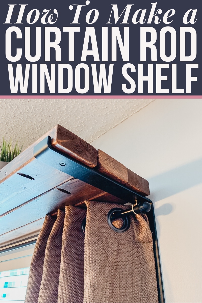 how to make a curtain rod window shelf