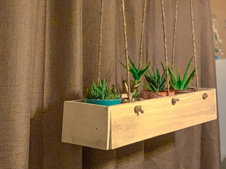 DIY Indoor Hanging Planter Box Made From Scrapwood