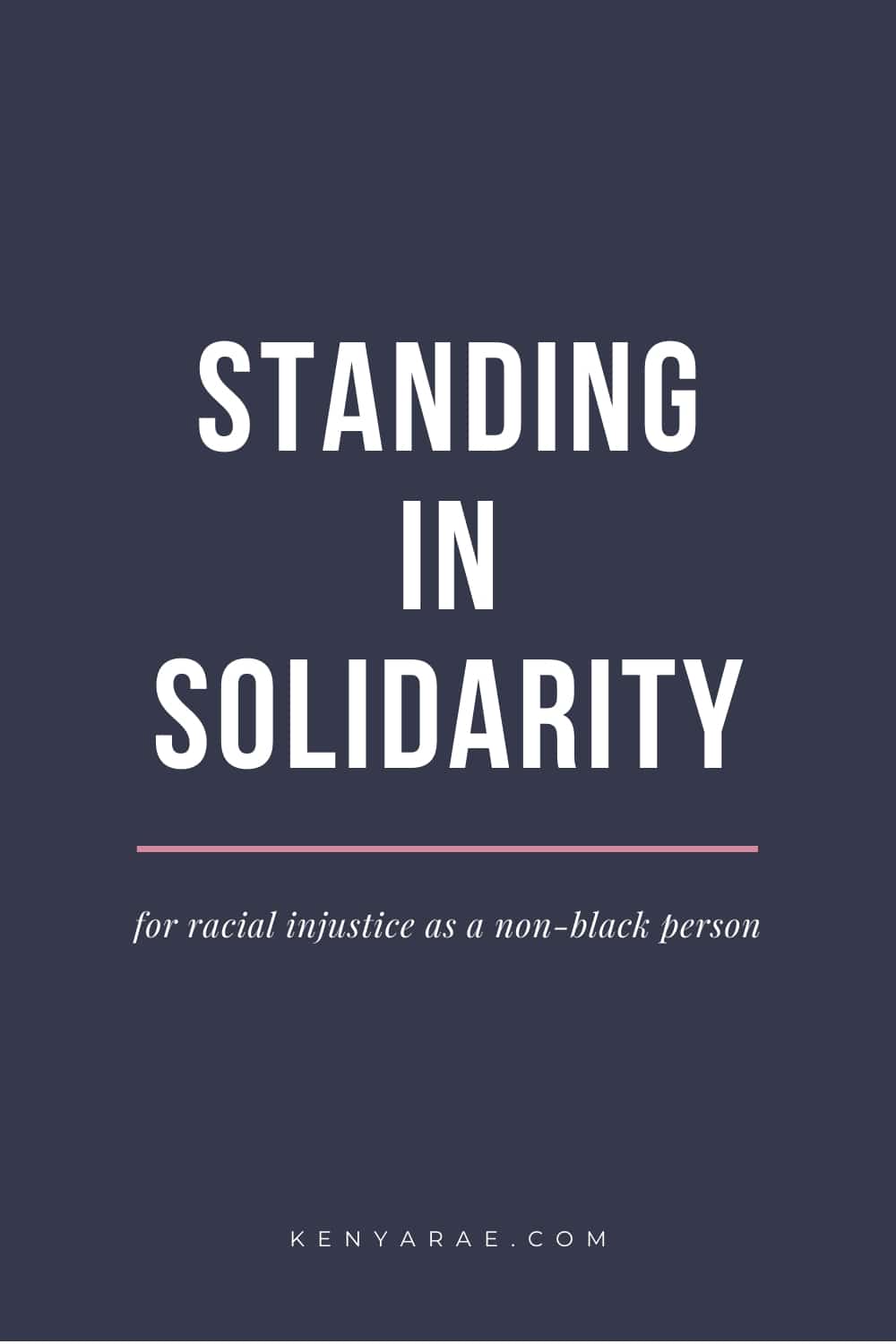 standing in solidarity for racial injustice