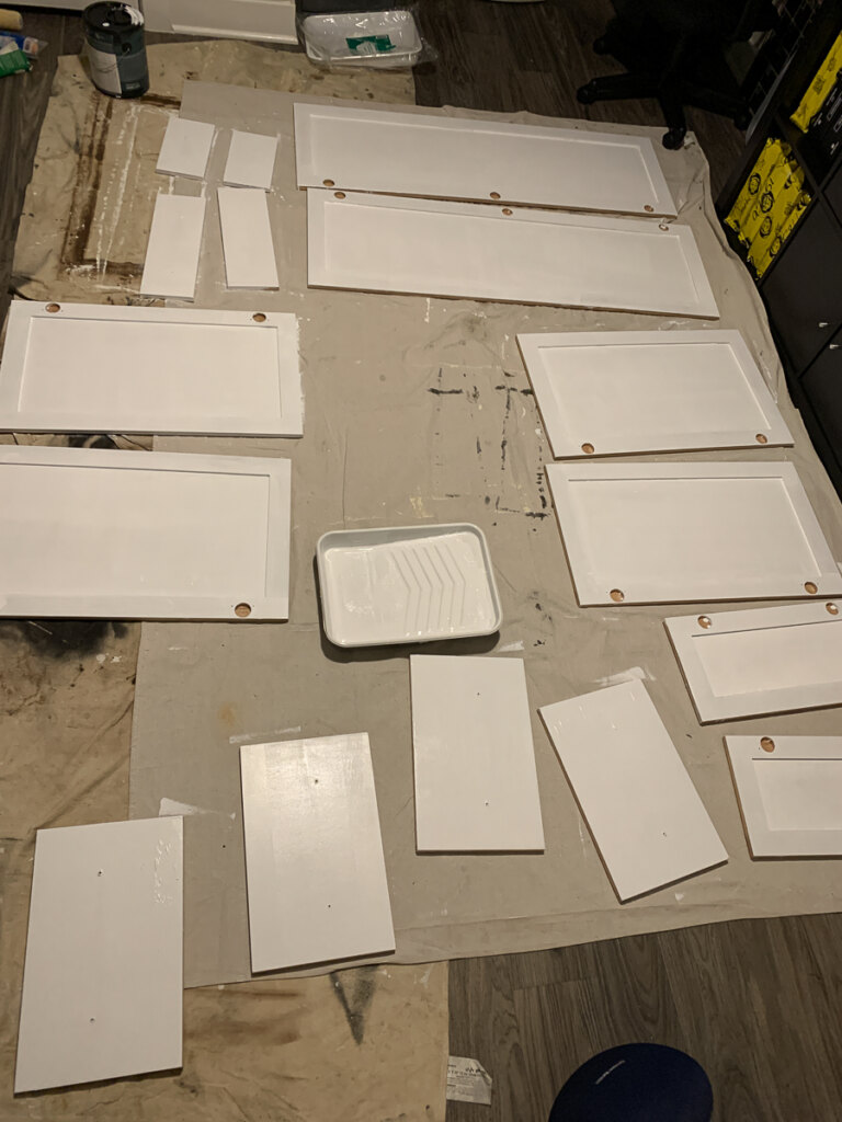 primed and paint cabinet doors
