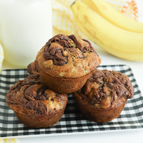 nutella banana muffins
