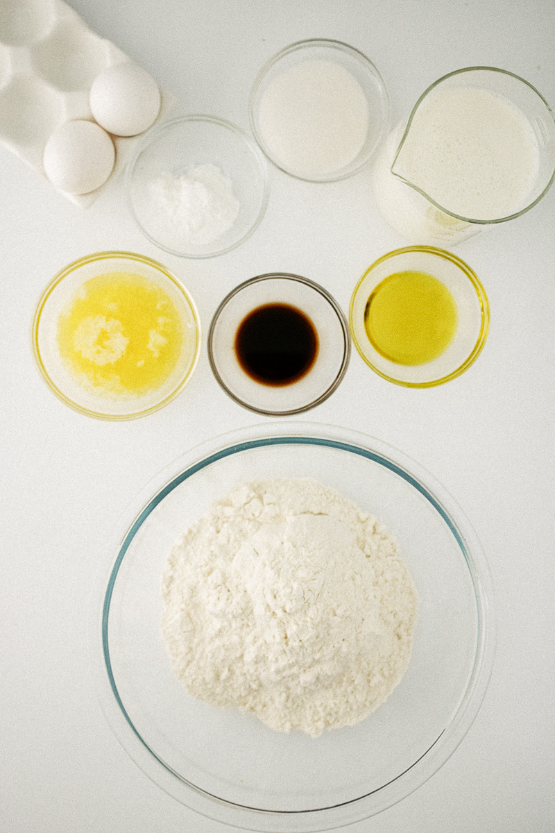 Ingredients for making mcdonalds hotcakes