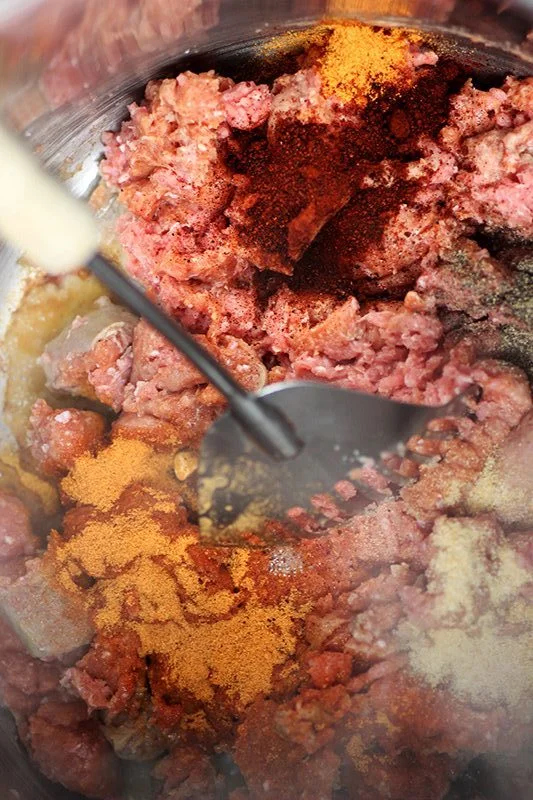 Simpl and Easy Turkey Chilli2 | Kenya Rae seasoned ground turkey for making Turkey Chili on the Stove Top