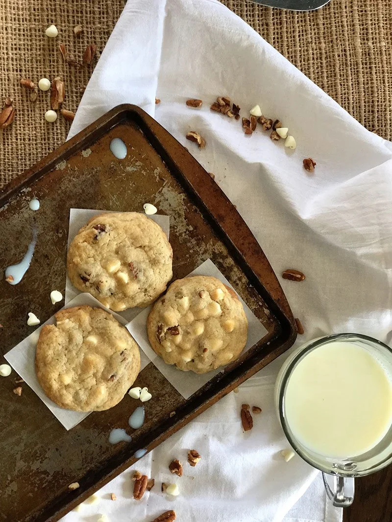 White Chocolate Pecan Cookies