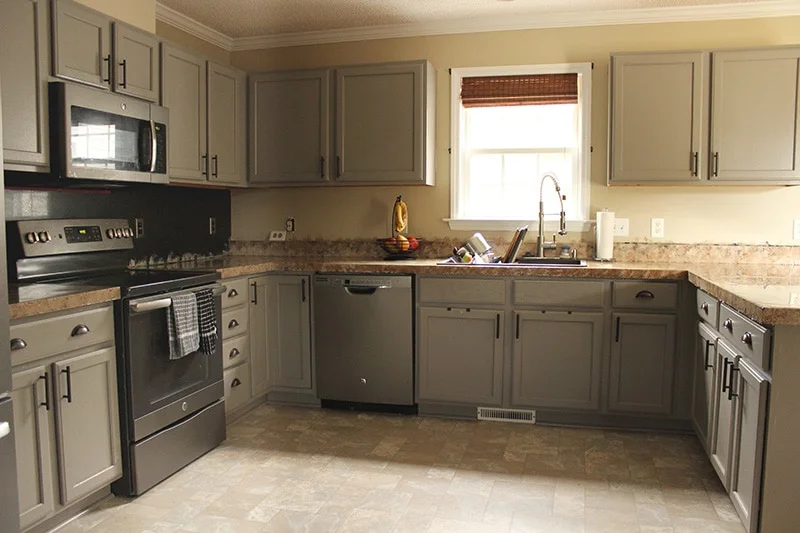before mywoodwall kitchen makeover