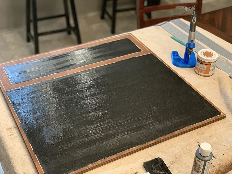 DIY wood wall calendar 3 | Kenya Rae finished painting