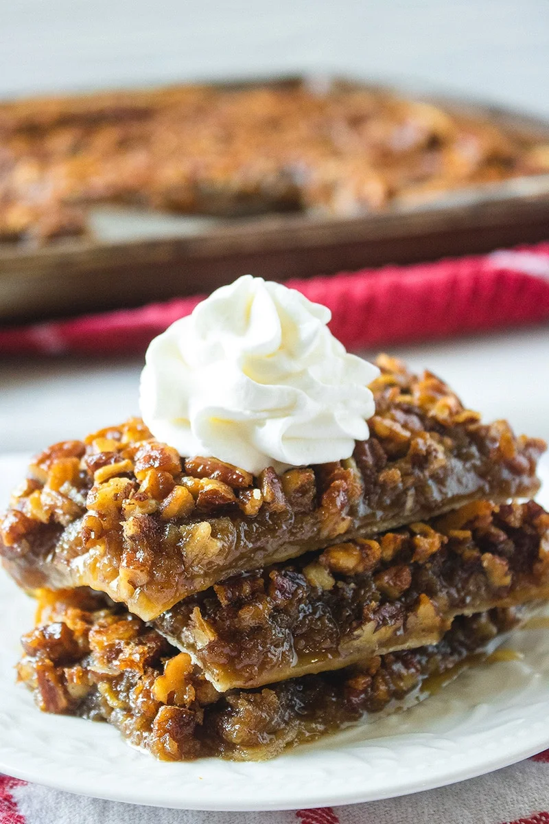sheet pan pecan pie