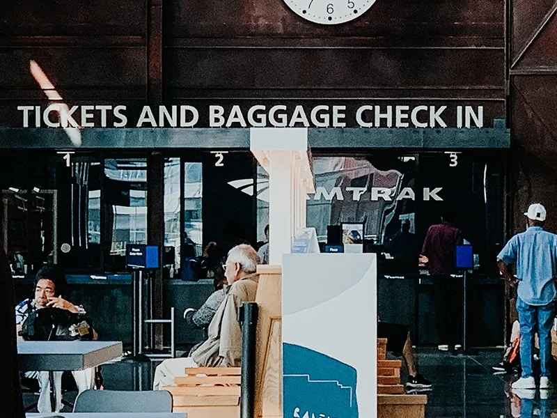 ticket and baggage check in at raleigh union station