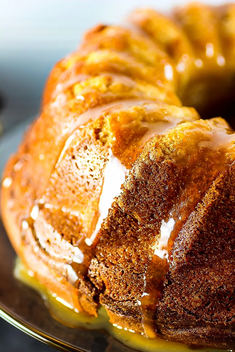 eggnog pound cake with rum drizzle