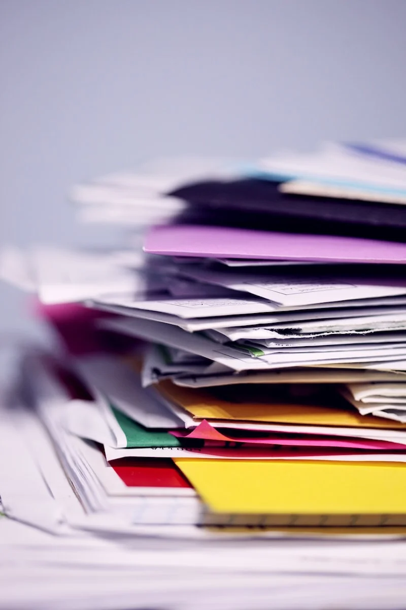 | Kenya Rae pile of messy papers